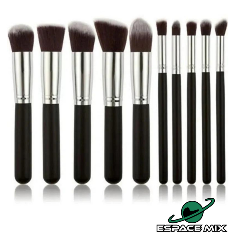 Kit 10 Pincéis De Maquiagem