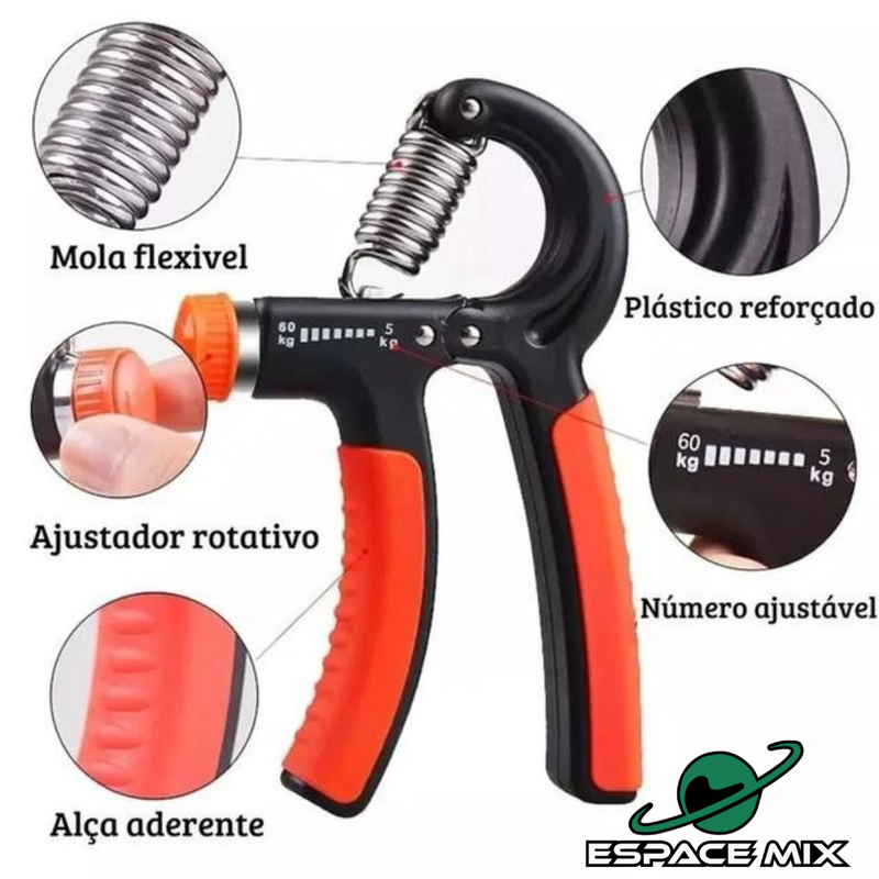HAND GRIP FLEXOR DE PUNHO - COM MOLA AJUSTÁVEL ANTEBRAÇO MÃOS