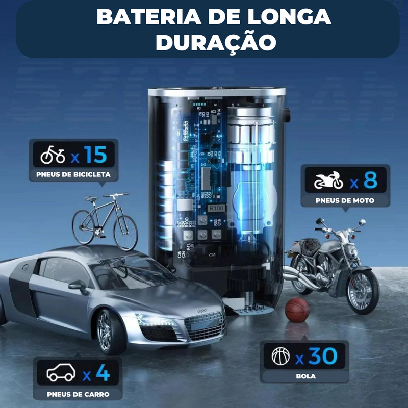 Mini Bomba de Ar A&B Portatil 2 em 1 - Espace Mix