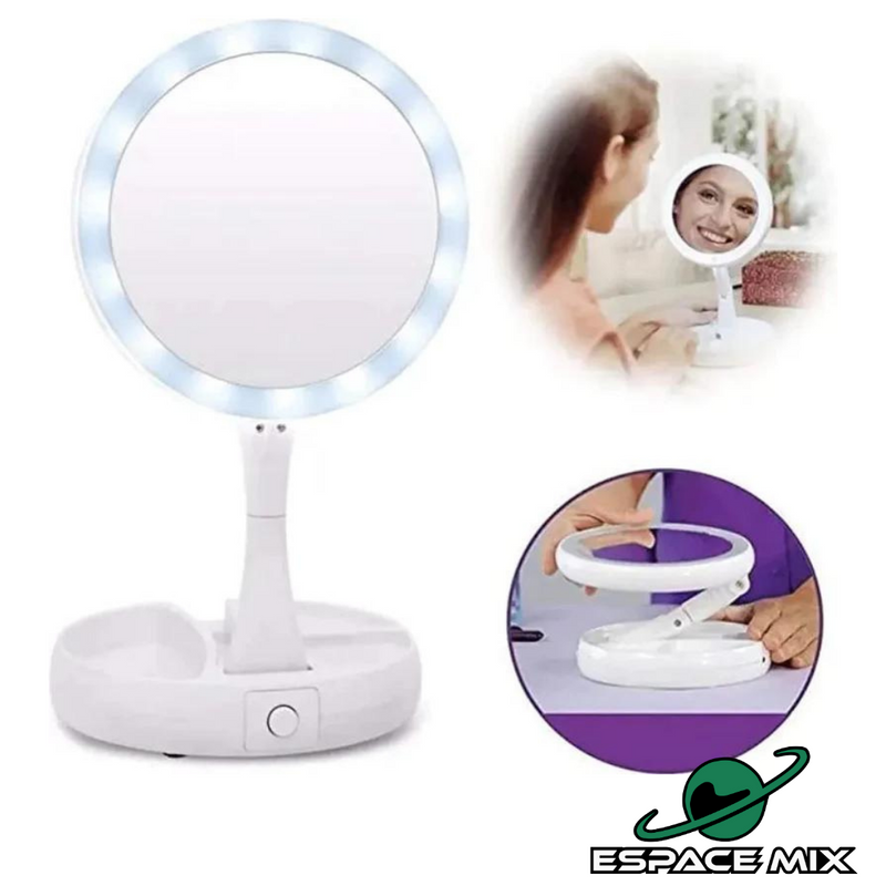 Espelho Para Maquiagem Com Luzes LED