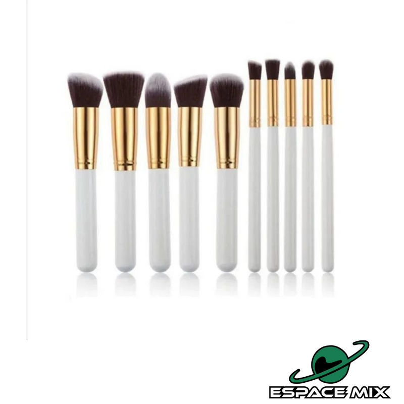 Kit 10 Pincéis De Maquiagem