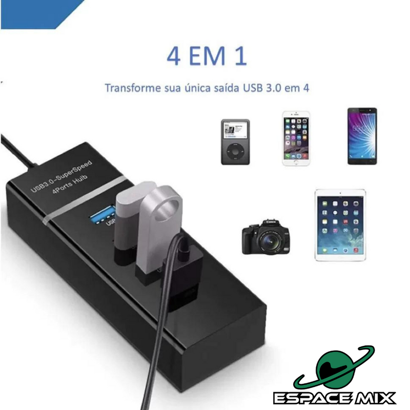 Extensão Usb 3.0 4 Portas