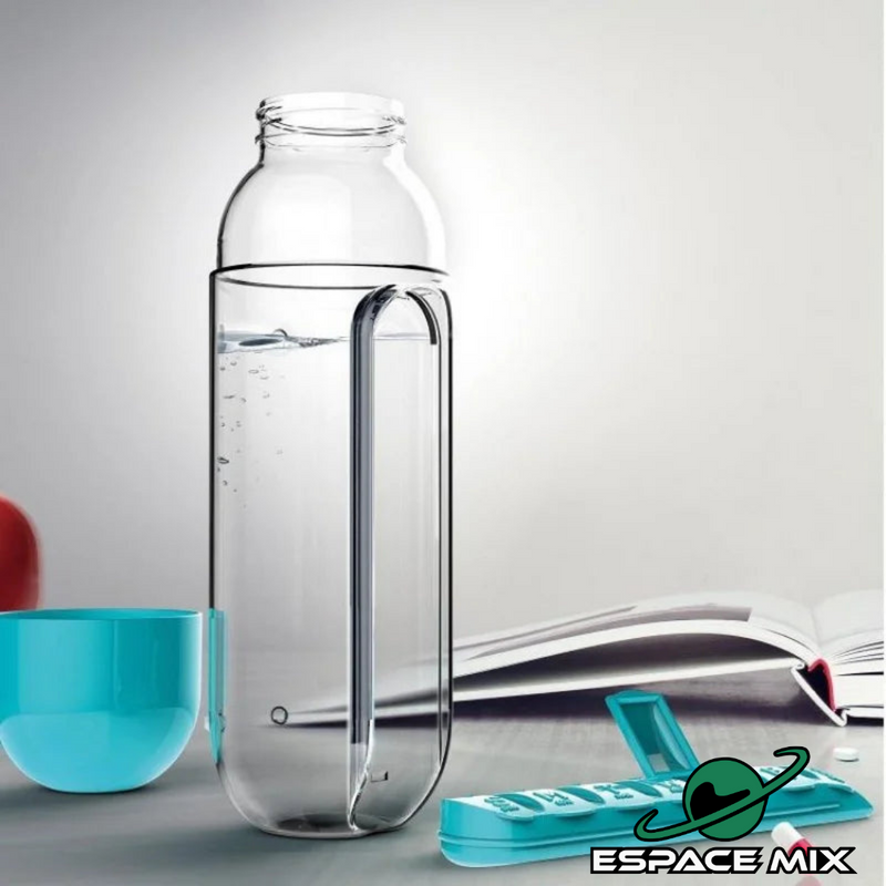 Garrafa  Plástica Com Porta Compromido